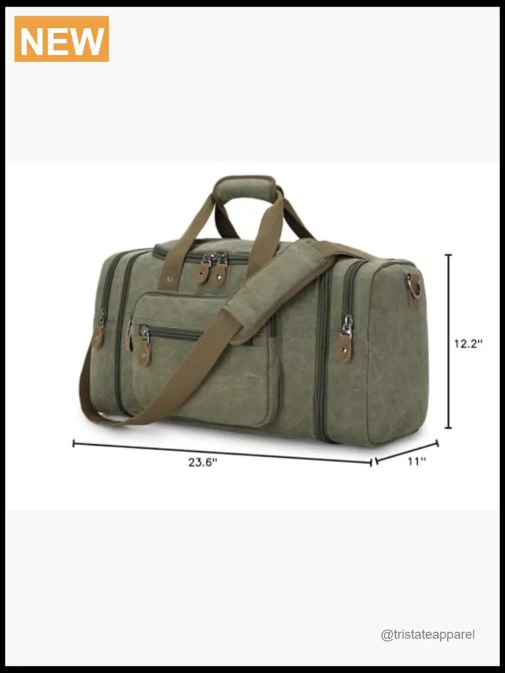 Canvas Duffle Bag for Travel 60L Overnight Weekender Carry On Luggage